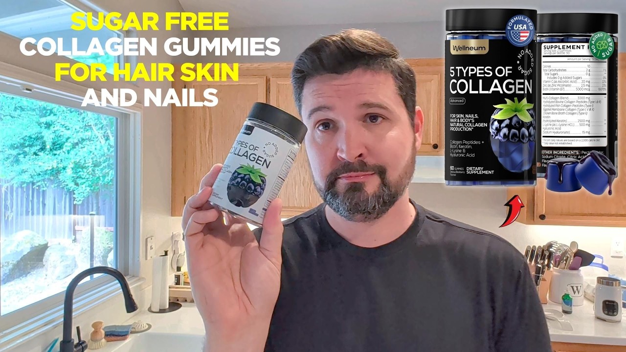 Sugar Free Collagen Gummies for Hair Skin and Nails